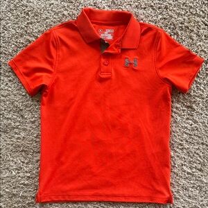 Under Armour Orange Short-Sleeve Polo with Logo